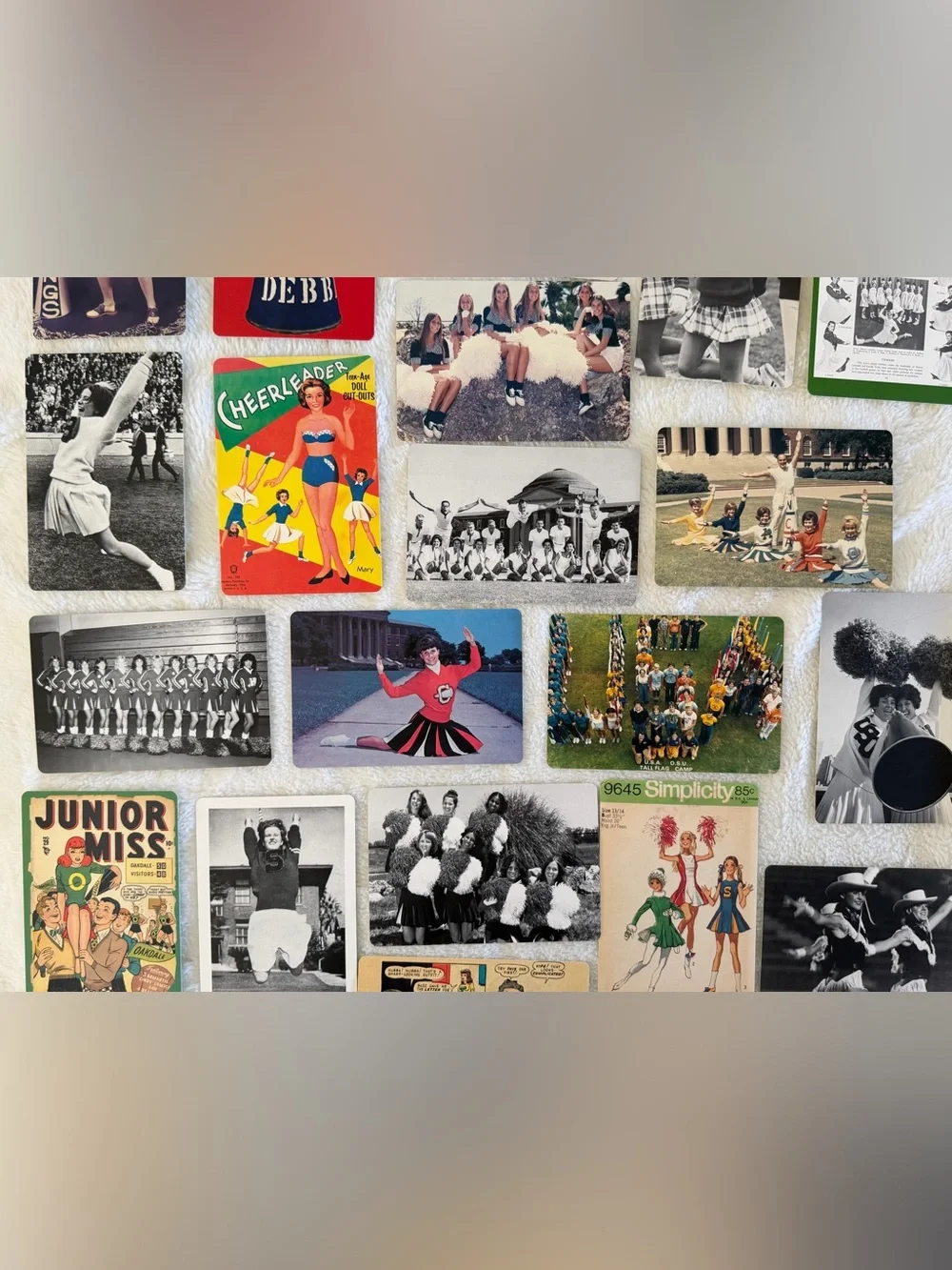 Vintage 2005 Chronicle Books Cheerleader Postcard Lot - 24/30 Cards - Y2K Retro